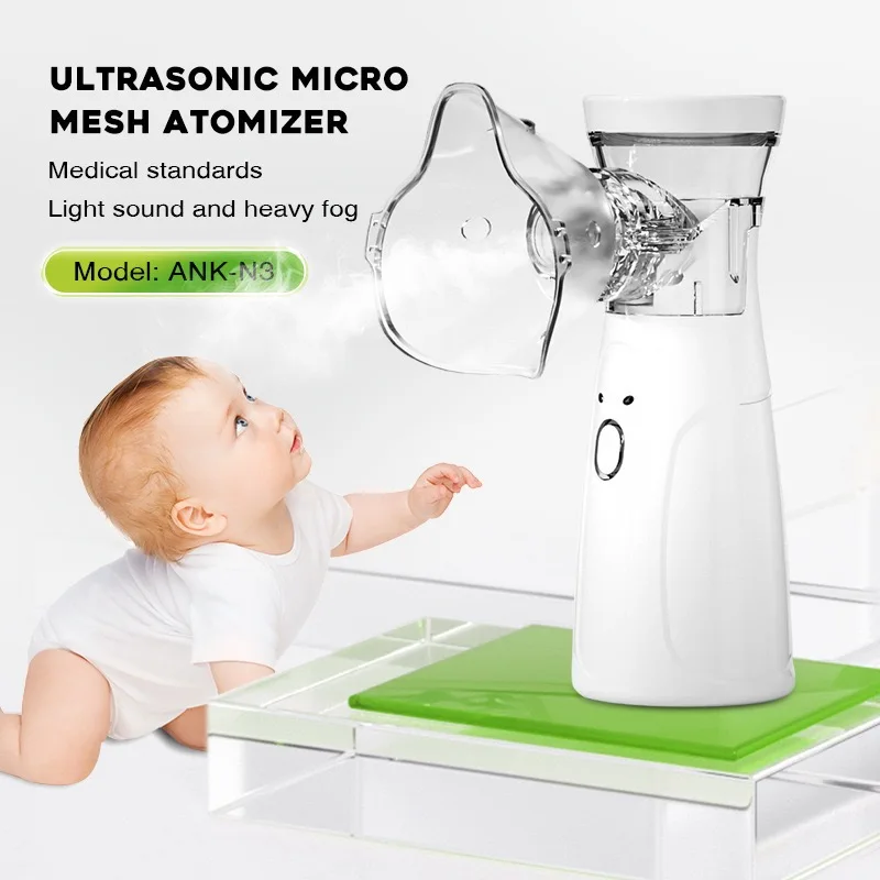 กลางแจ้งทางการแพทย์เงียบตาข่าย Nebulizer มือถือหอบหืด Inhaler Atomizer เด็ก Health Care Mini แบบพกพา Nebulizer Humidifier