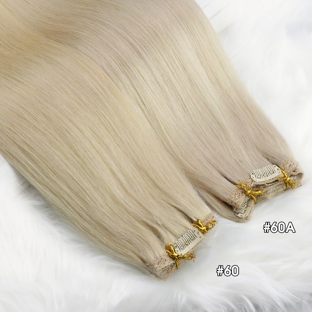 Ugeat Kẹp Trong Tóc Tóc Thật Remy Tóc Làm Nổi Bật Tóc Vàng Màu Toàn Đầu Balayage Bralizian Tóc 7 chiếc
