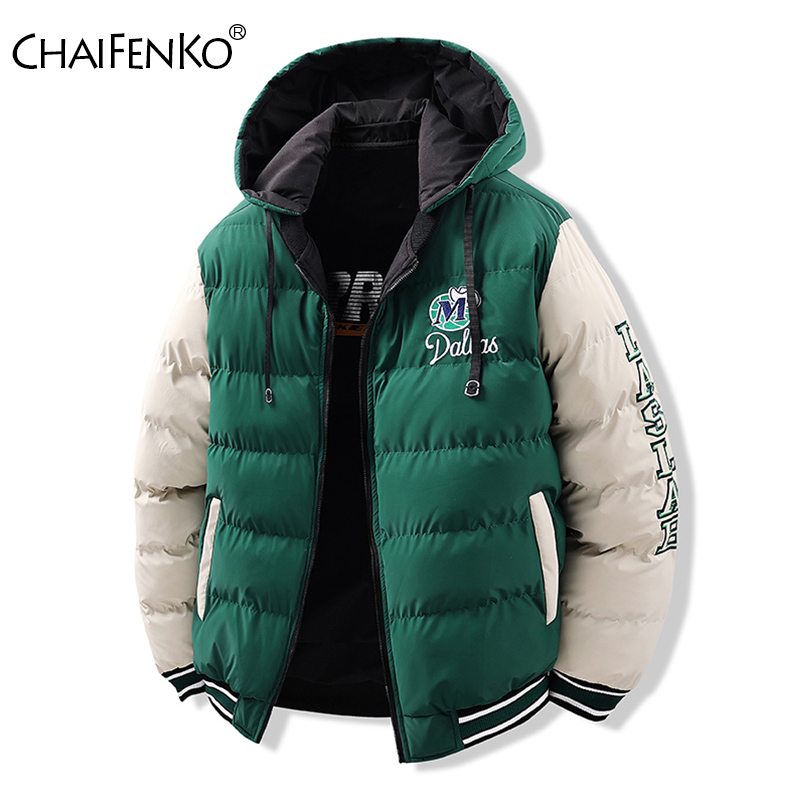 Ao ar livre solto conforto espessamento masculino parka inverno moda removível chapéu jaqueta novo casual dupla face usar casacos de bloco de cor