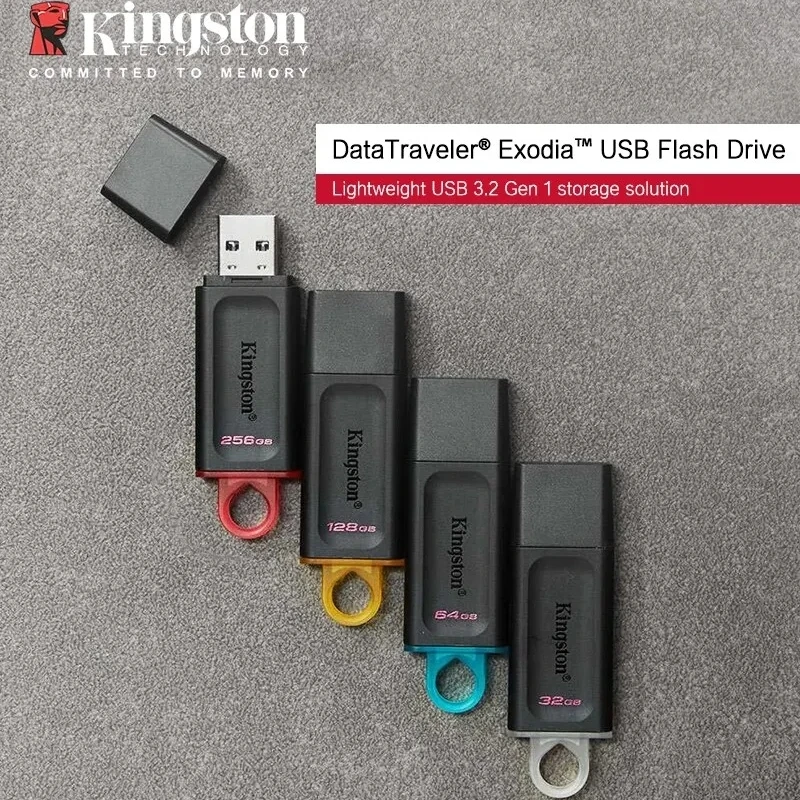 Pendrive Kingston Pendrive USB DTX Pendrive 64GB 128GB 256GB USB3.2 Flash Disk Mini Key Memory Stick 3.0