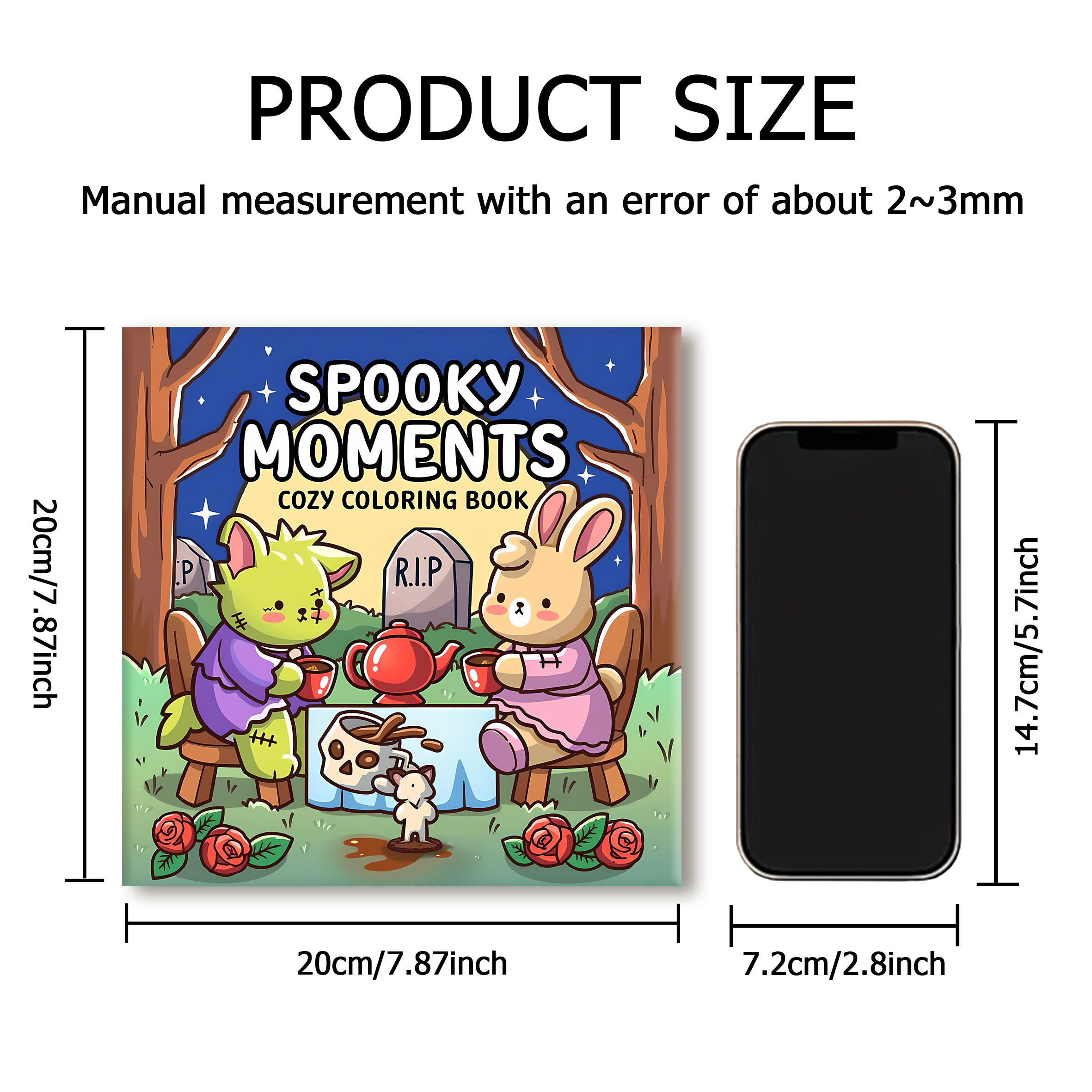 SPOOKY MOMENTS Bold-easy Patterns Coloring Book for Adults Cute Drawing Book Perfect Gift for Party and Birthday