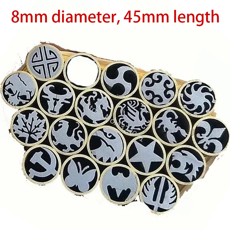 1 pz 8mm diametro mosaico pin rivetti per coltello fai da te lunghezza del manico 45mm mosaico vite chiodo per manico del coltello fai da te materiale tubo di ottone