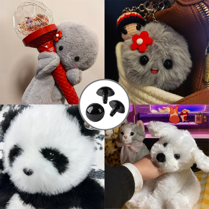 100 шт. 5/6/7/8/9/10/12/14/18/20 мм пластиковые защитные глаза для игрушек Diy разные размеры вязаные крючком животные глаз для кукол игрушки аксессуары