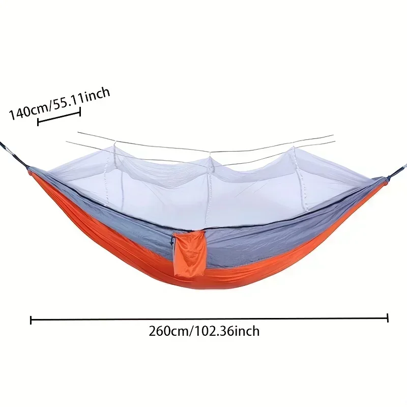 Outdoor Camping Double Hammock Swing Garden Travel Portable Anti-rollover Mosquito Net Hammock Parachute Fabric Rocking Chair