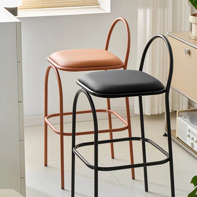 Moderne Friseur Barhocker Metall Restaurant minimalist ischen Luxus Wohnzimmer Stuhl Theke Gaming Sillas Para Comedor trend ige Möbel