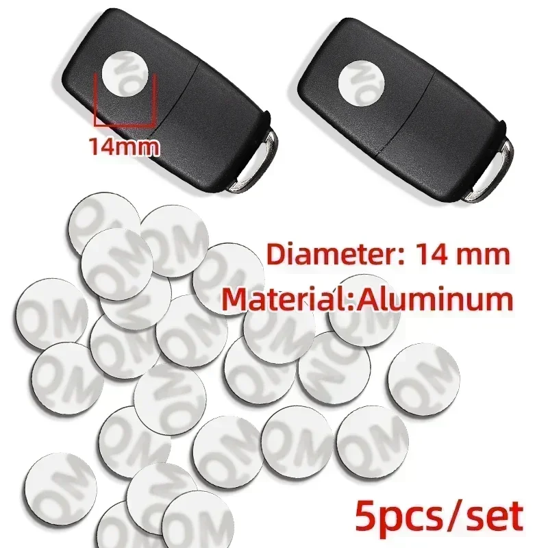 14mm Autosleutel Badge Emblem Vervanging Autosleutel Sticker Voor VW Volkswagen Polo Passat B5 B6 B7 T4 T5 Golf 4 5 6 Tiguan Jetta Gol