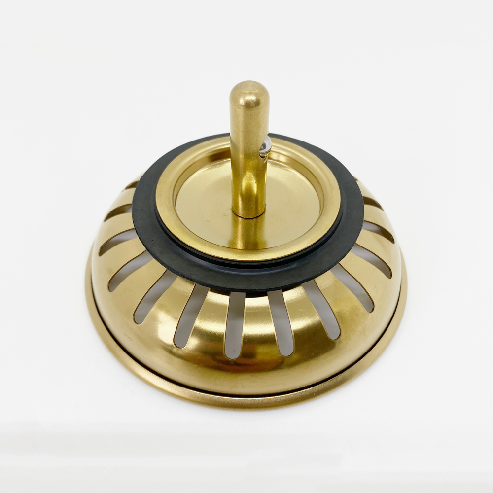 Golden Kitchen Sink Strainer Plug Drain Basket Filter Quality SUS 304 Durable Kitchen Waste Bowl Kit Basin Accessory Replacement
