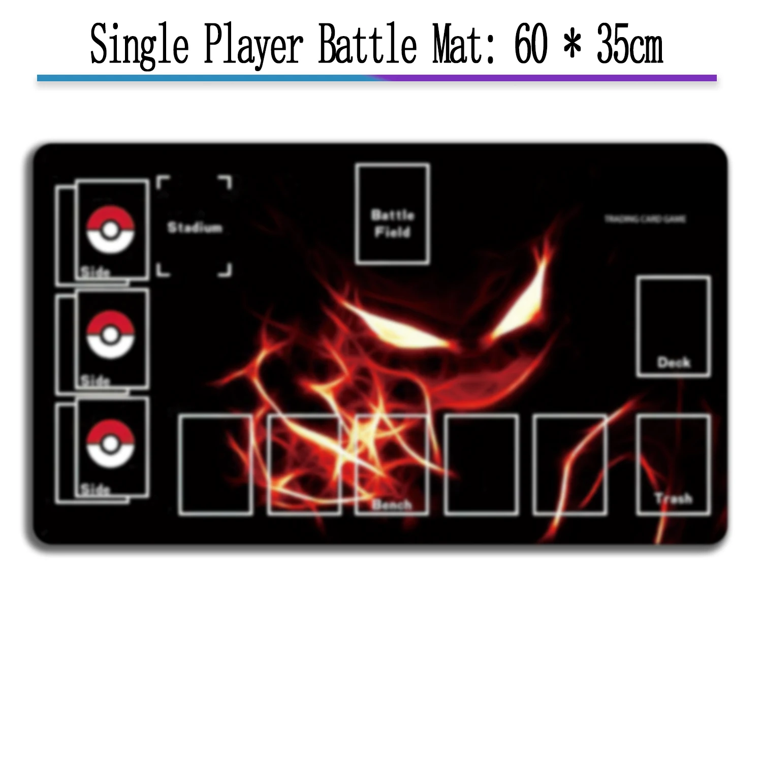 Карты PTCG Playmat Pad для двух человек, карта для одного человека, классическое мультяшное изображение, Чаризард Mewtwo Bulbasaur Charmander Squirtle Meowth