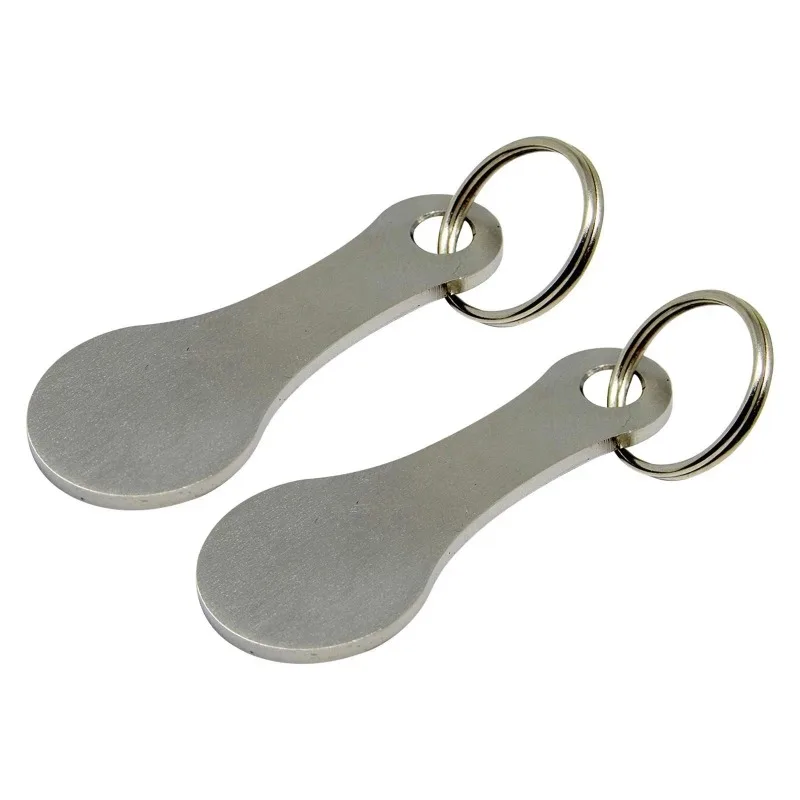 1/2 pezzi gettoni carrello della spesa in metallo gettone portachiavi portachiavi decorativo multiuso shopping portatile per la casa all'aperto