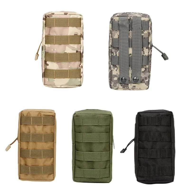 Molle tático ao ar livre saco de cintura oxford camuflagem armazenamento fanny pacote para caça mochila colete tático acessório