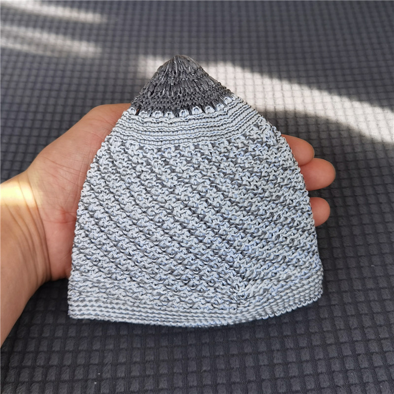 イスラム帽子服メッシュイスラム教徒の帽子祈りのための男性礼拝帽子 Kufi ニットキャップ無地サウジアラビア帽子