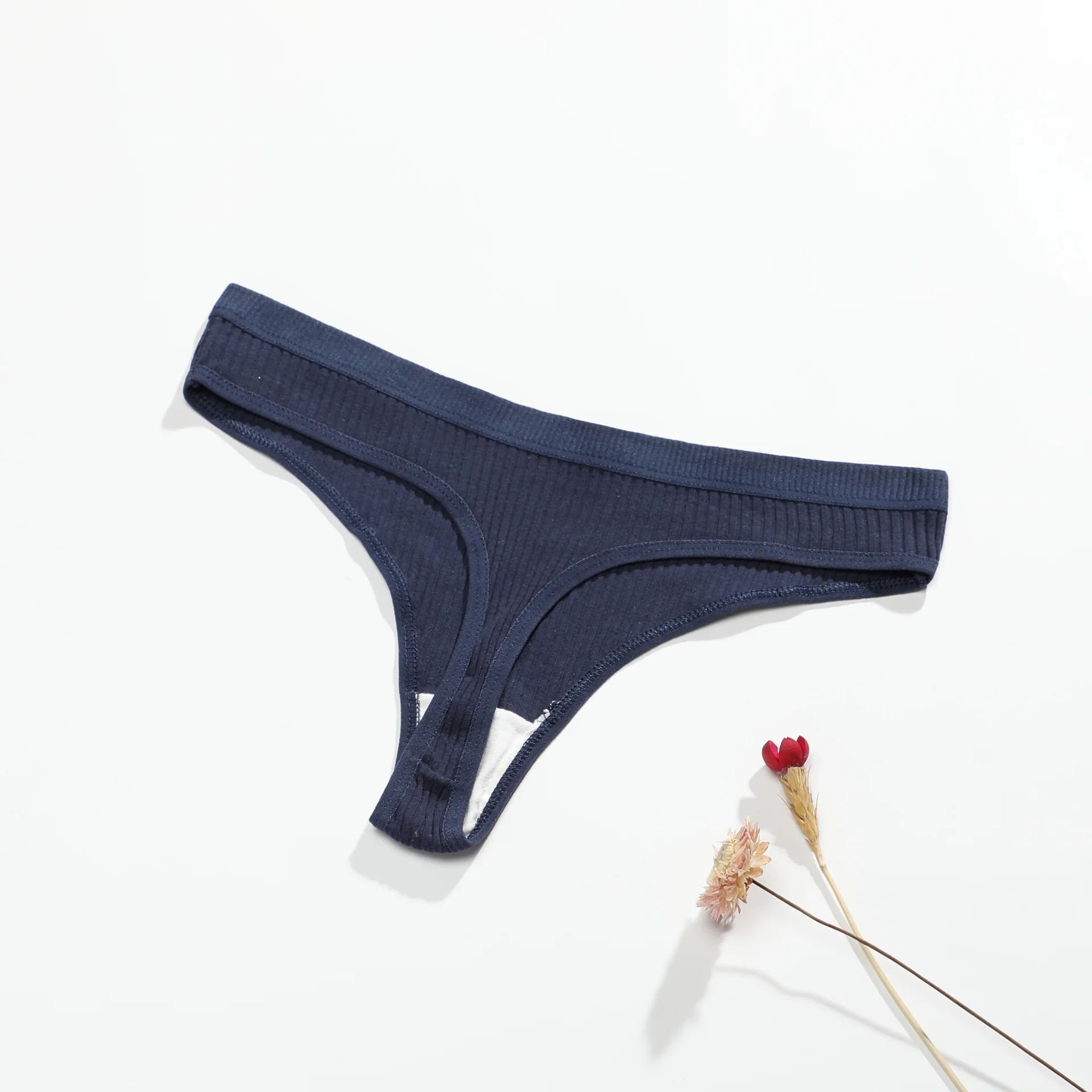 4 個の女性のパンティー G ストリングセットファッション新ストライプソフトコットン下着セクシーなランジェリースポーツ快適