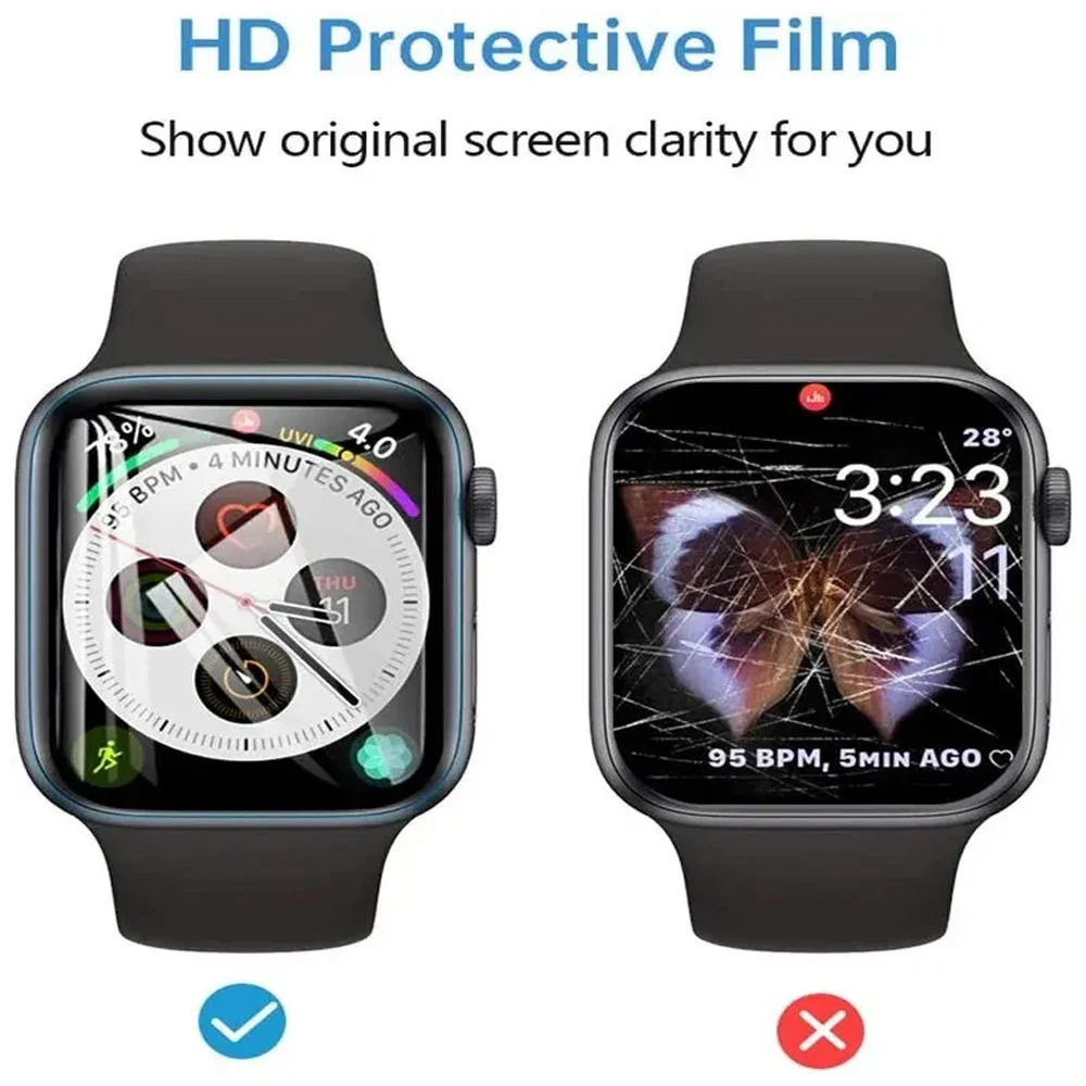 หน้าจอป้องกันฟิล์มสําหรับ Apple Watch Series 10 46 มม.42 มม.TPU Hydrogel HD ฟิล์มใสสําหรับ iWatch 10 42 มม.46 มม.อุปกรณ์เสริม