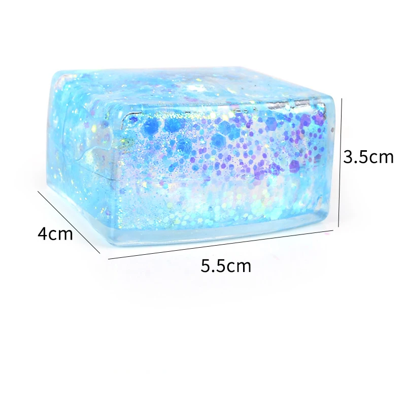Maltose จําลองเต้าหู้ก้อนน้ําแข็งขนาดเล็ก Anti ความเครียดช้า Rebound Polar Light สีสันบีบ TPR Block Decompression ของเล่น