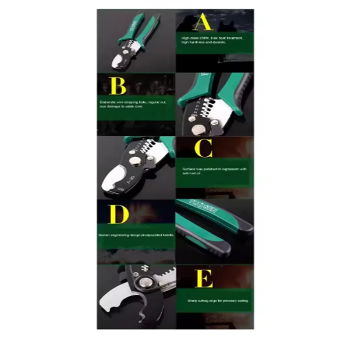 Wire Stripper Cable Cutting Scissor Stripping Pliers Cutter 1.6-4.0mm Hand Tools Ferramentas Herramientas