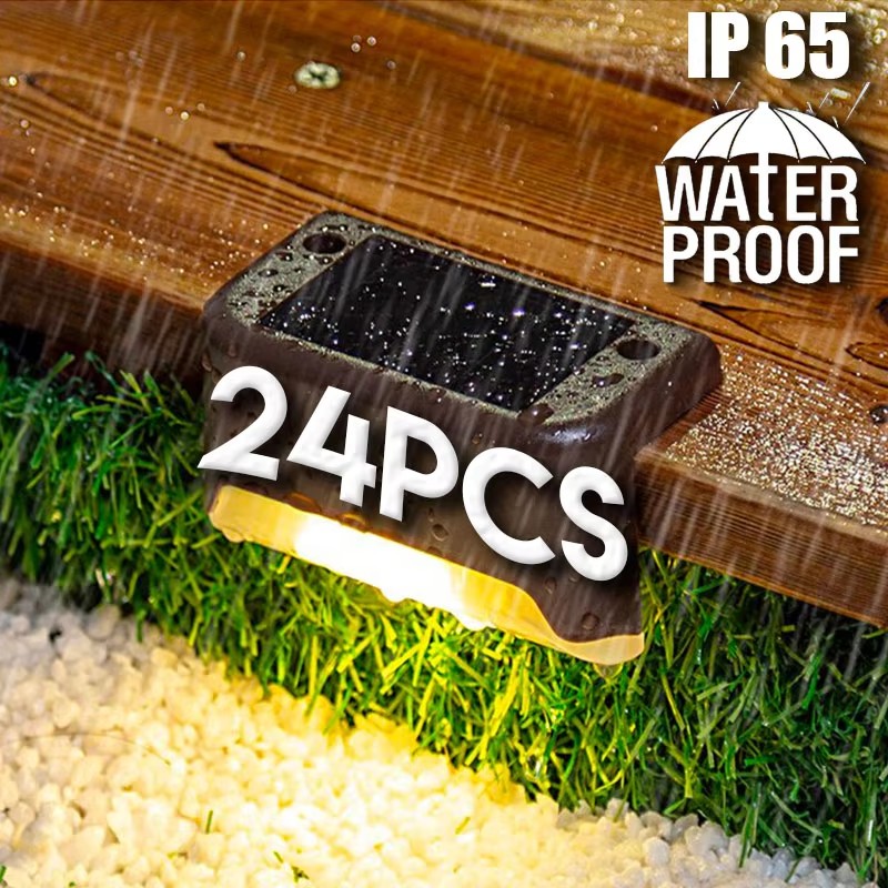 1 ~ 12PCS Solar Deck Licht Outdoor IP65 Wasserdichte Solar Power Garten Lampen für Geländer Treppen Schritt Zaun Hof Terrasse Pathway