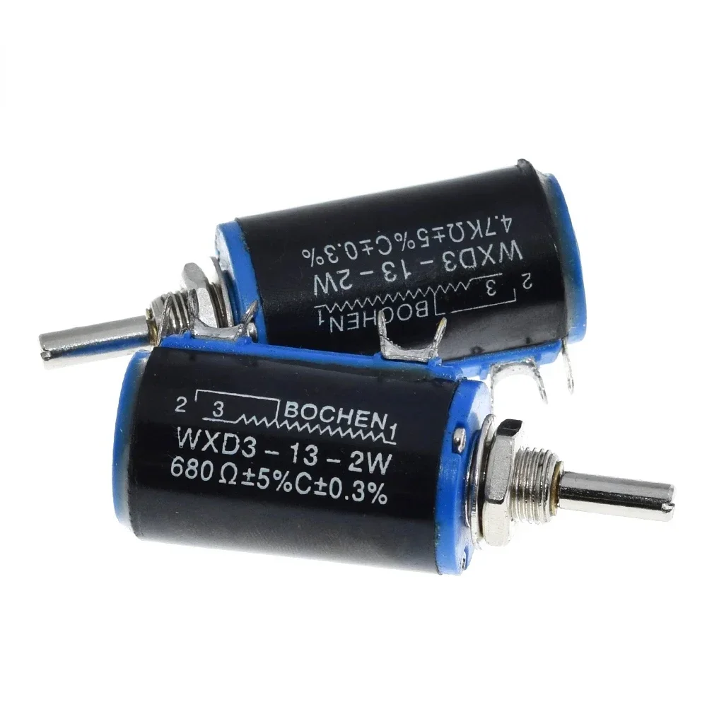 WXD3-13-2W 10K 100/220/470/680 Ohm WXD3-13 2W Wirewound Multi-Turn Potentiometer 1K 2.2K 4.7K 5.6K 6.8K 47K 100K Rotary Switch