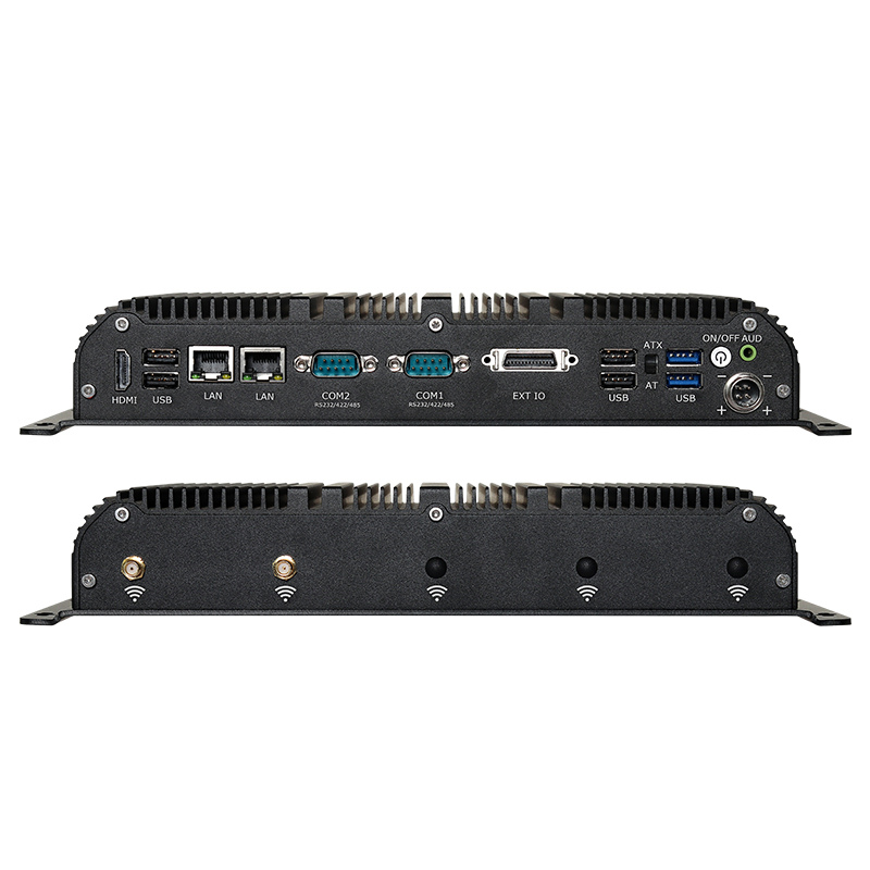 Mini PC industrial Fanless, i7-10510U, DDR4, M.2, NVMe, COM de 2x, RS232, RS485, 2x LAN, WiFi, 4G, 5G, LTE, 9V-36V, entrada GPIO, expansão