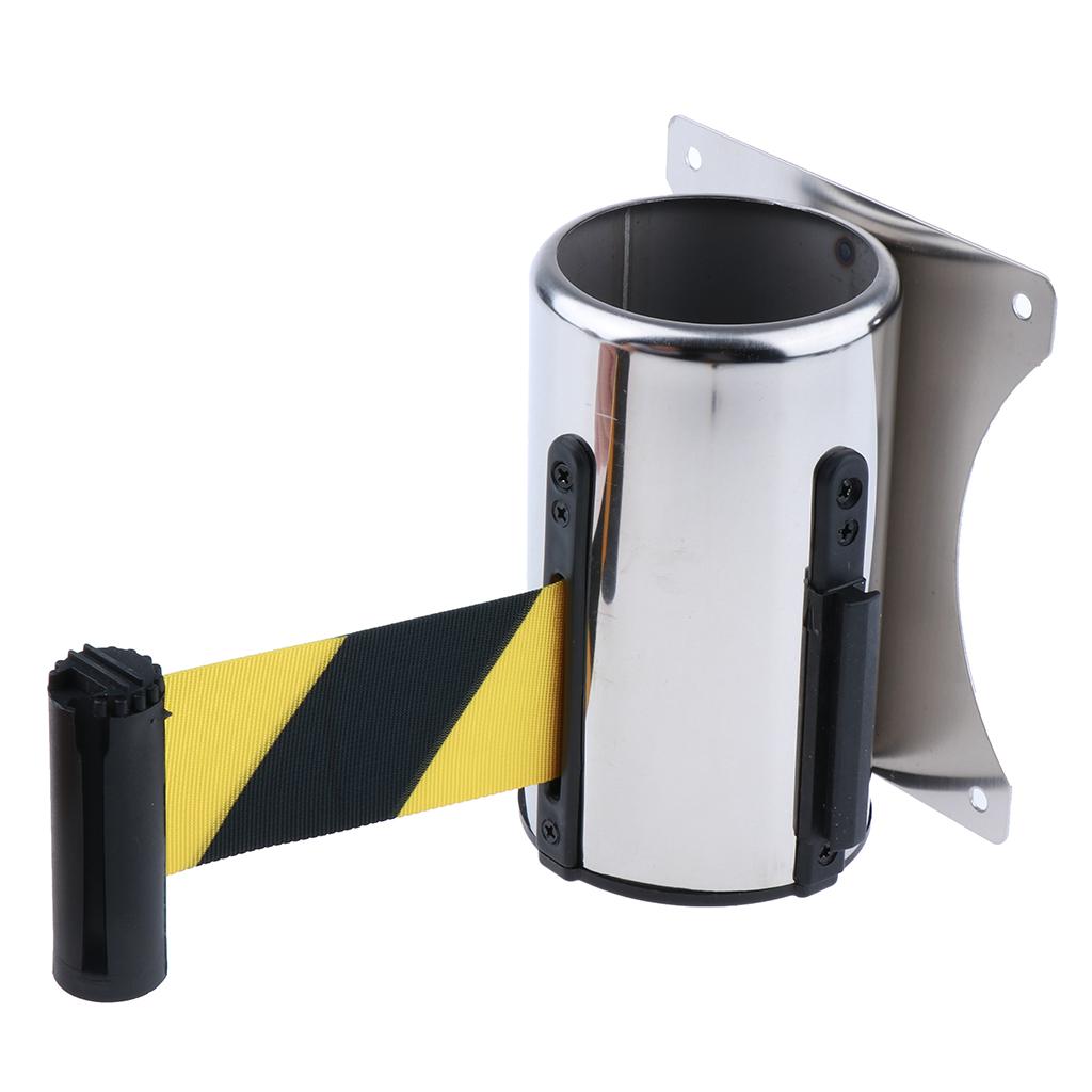 Stanchion Queue Barrier Stainless Stanchion Queue Barrier Strip Wall Mounting Retractable Belt Guardrail Cordon Line 2M/4M/5M