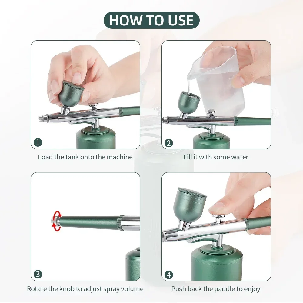 Oxy Kiêm Bật Lửa Mini Không Khí Bộ Không Khí-Chổi Sơn Xịt Bình Phun Móng Xăm Hình Nghệ Thuật Thủ Công Bánh Nano sương Mù Máy Phun Sương