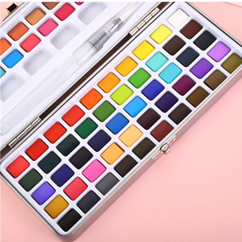 Набор для рисования акварелью, 50/72/90/100 цветов