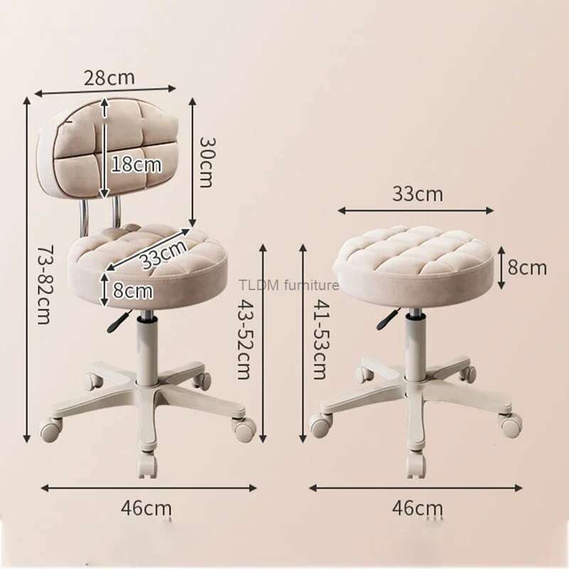 Chaises de Salon de miles Simples, Tabouret Rond, Meubles Modernes, pour Salon de Coiffure à Comcussion Spéciale, Chaise de Maquillage à Domicile