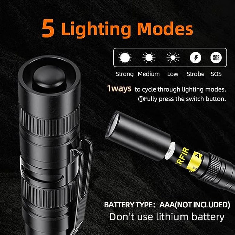 SUPERFIRE X18 Mini linterna LED PenLight lámpara Clip UV linternas antorcha al aire libre Camping bolsillo pluma luces linterna de emergencia