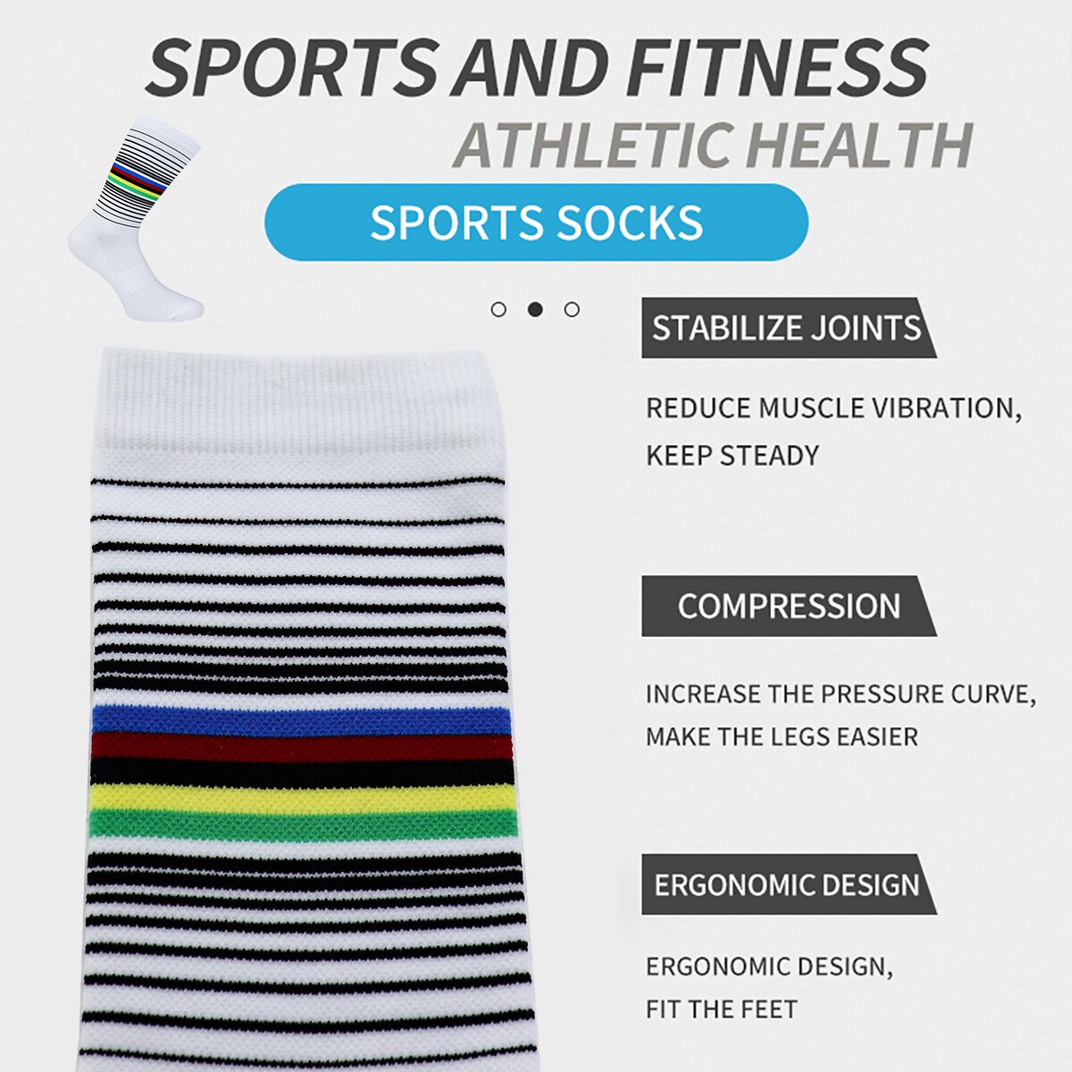 New Cycling Socks MTB Mountain Bike Socks Breathable Moisture Wicking Athletic Compression Socks For Travel Running Hiking 37-45