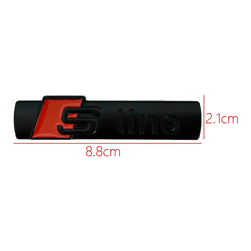 3D Metal Large SLINE Logo S Line Emblem Car Front Grille Badge For Audi A1 A2 A3 A4 A5 A6 Q2 Q3 Q5 Q7 S3 S4 S5 Sline Accessories