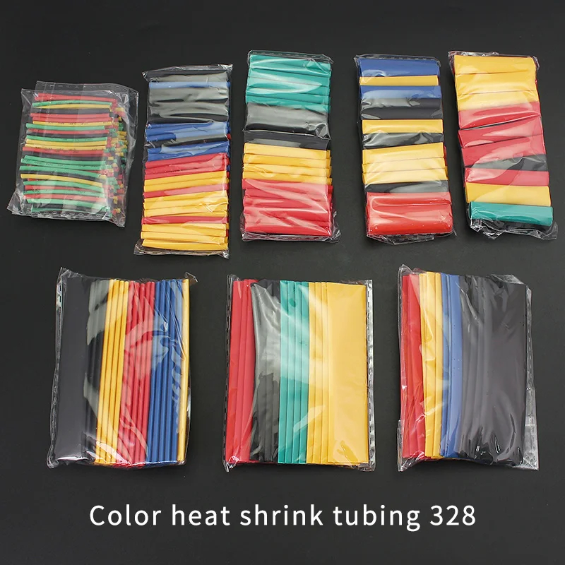 328Pcs Heat Shrinkable Tube Insulation Environmental Protection Heat Shrinkable Combination Sleeving Electrical Cable Sleeving