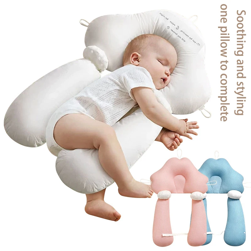 Newborn Baby Shaping Pillow Double Sided Breathable Babies Sleeping Support Pillows Prevents Side Sleeping Soothing Infant Items