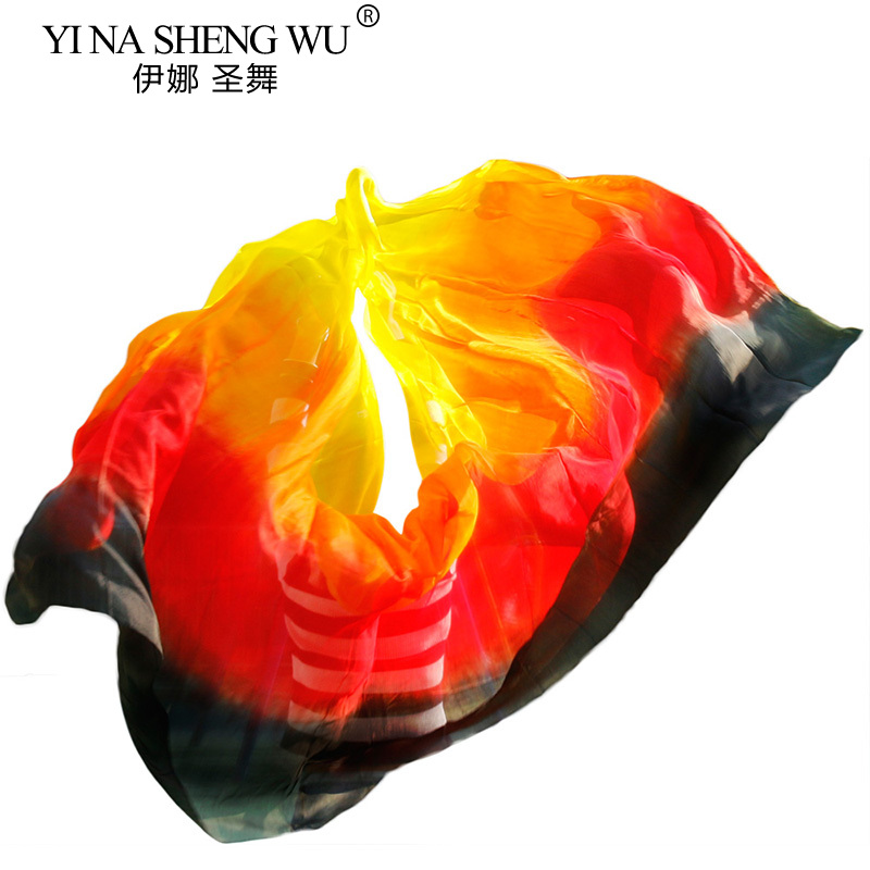 Платок для танца живота, из 100% натурального шелка, градиентный