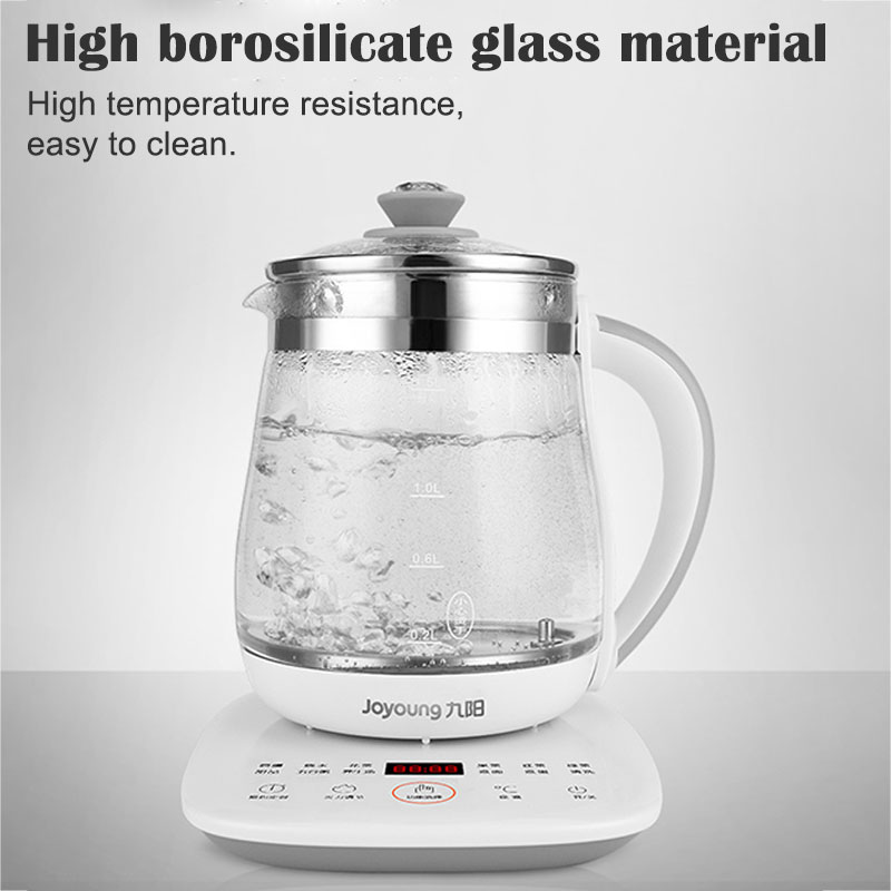 220V Jiuyang gezondheid pot multifunctionele bloem theepot glazen stoofpot theepot 1.5L Draagbare Mini Multi Fornuis Thee dessert Fornuis