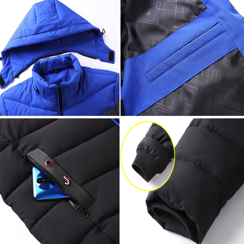 Parkas cálidas de invierno para hombre, cazadora gruesa de algodón a la moda, chaquetas con capucha, abrigos acolchados impermeables para hombre, ropa