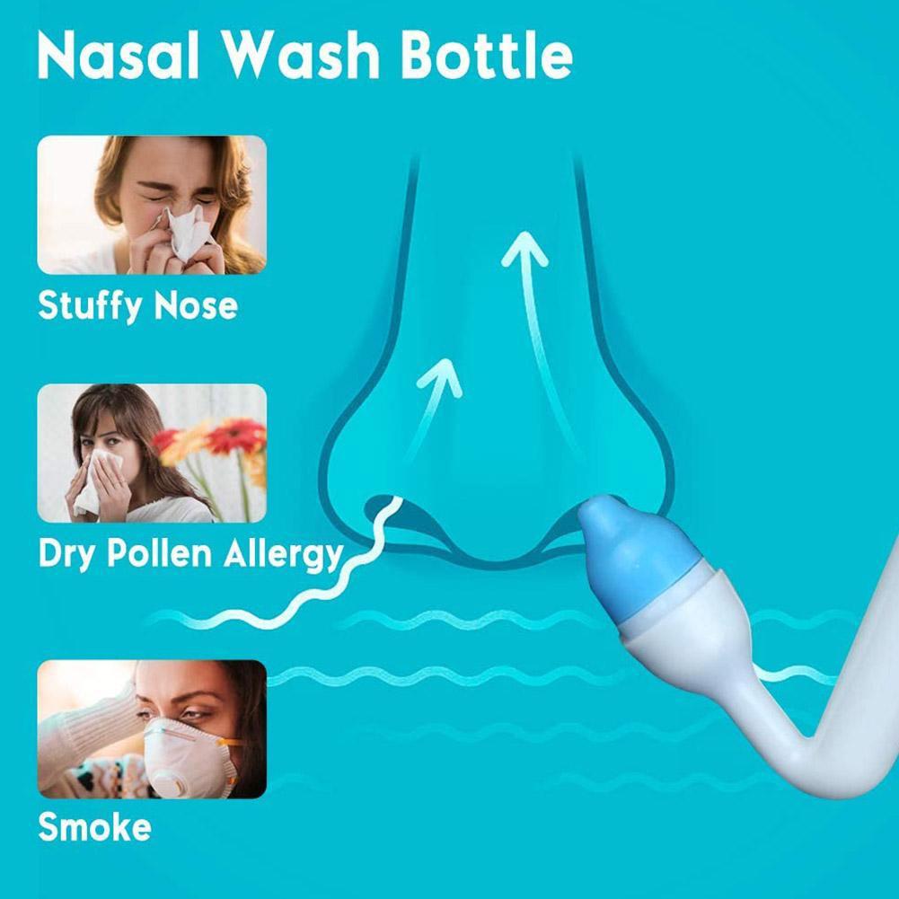 300ML Nose Wash Cleaner Nasal Irrigator Rinse Bottle Nose Protector Avoid Allergic Rhinitis Adults Children Neti Pot