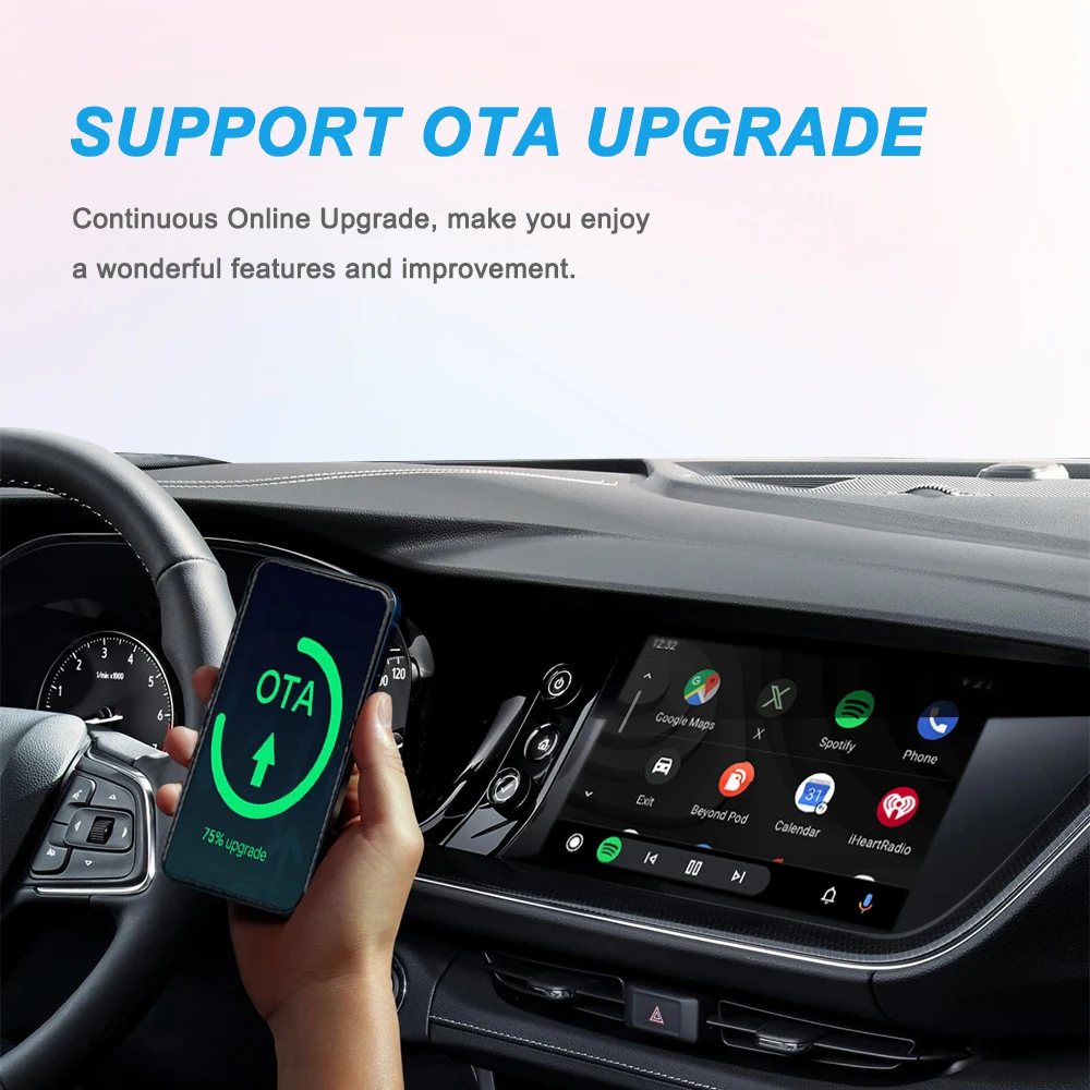 Wired to Wireless CarPlay Adapter 2in1 Smart Box Plug and play Auto Connect Wireless Android Auto For Mazda Audi Kia Ford Audi