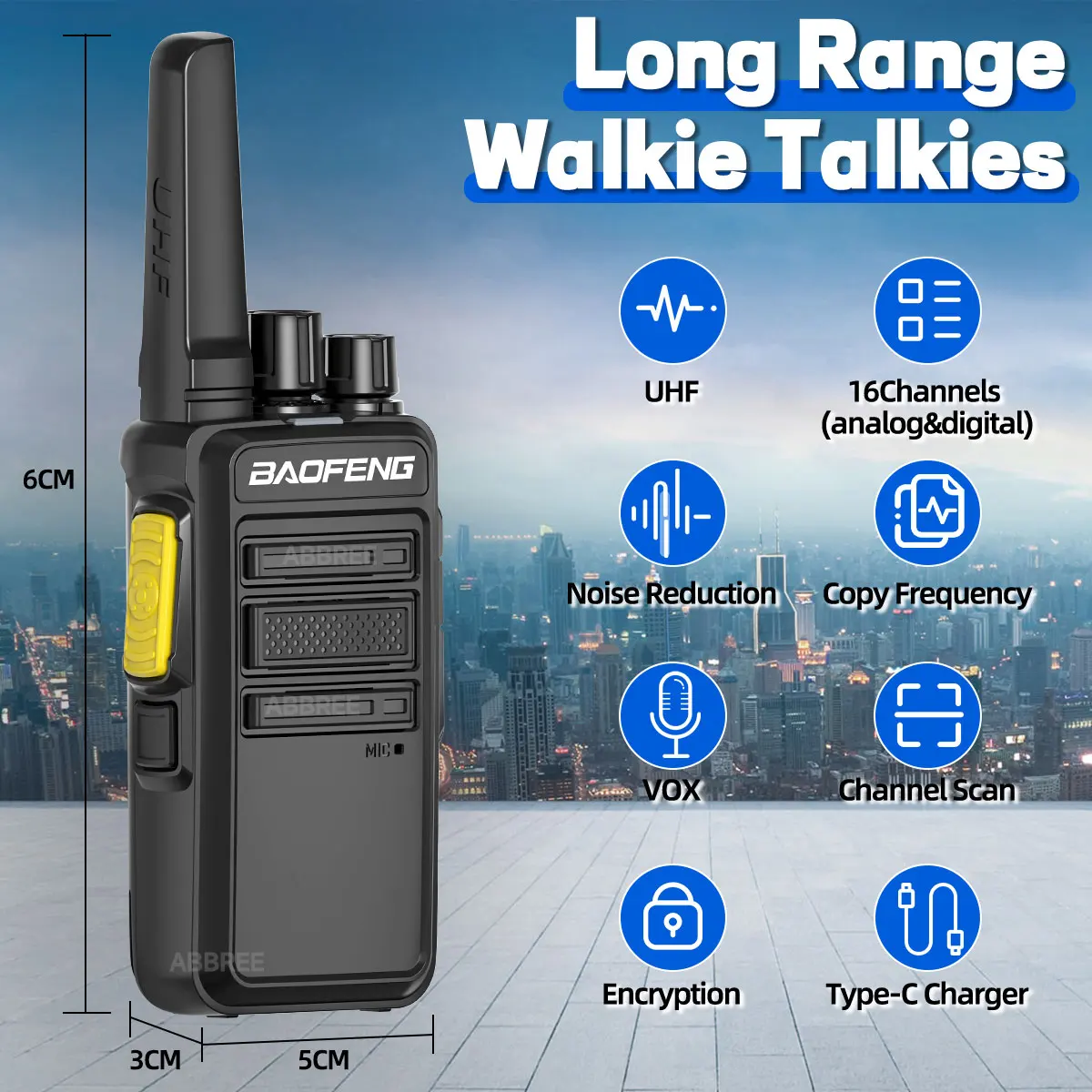 2PCS Baofeng BF-V12D GMSK Digital Walkie Talkie Encrypted Call HD Radio Noice Reduction 2s Copy Two Way Radio BF-888S Upgrade