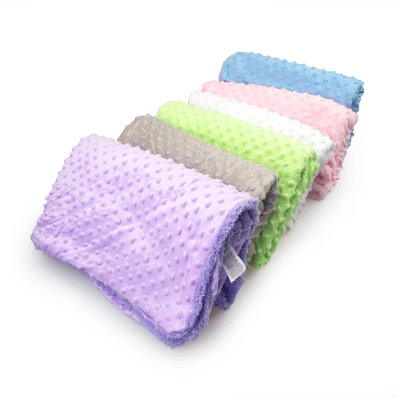 Cobertor térmico macio do velo e swaddling bebê recém-nascido Conjunto de cama sólida Colcha de algodão Envoltório do Swaddle do fundamento infantil Inverno