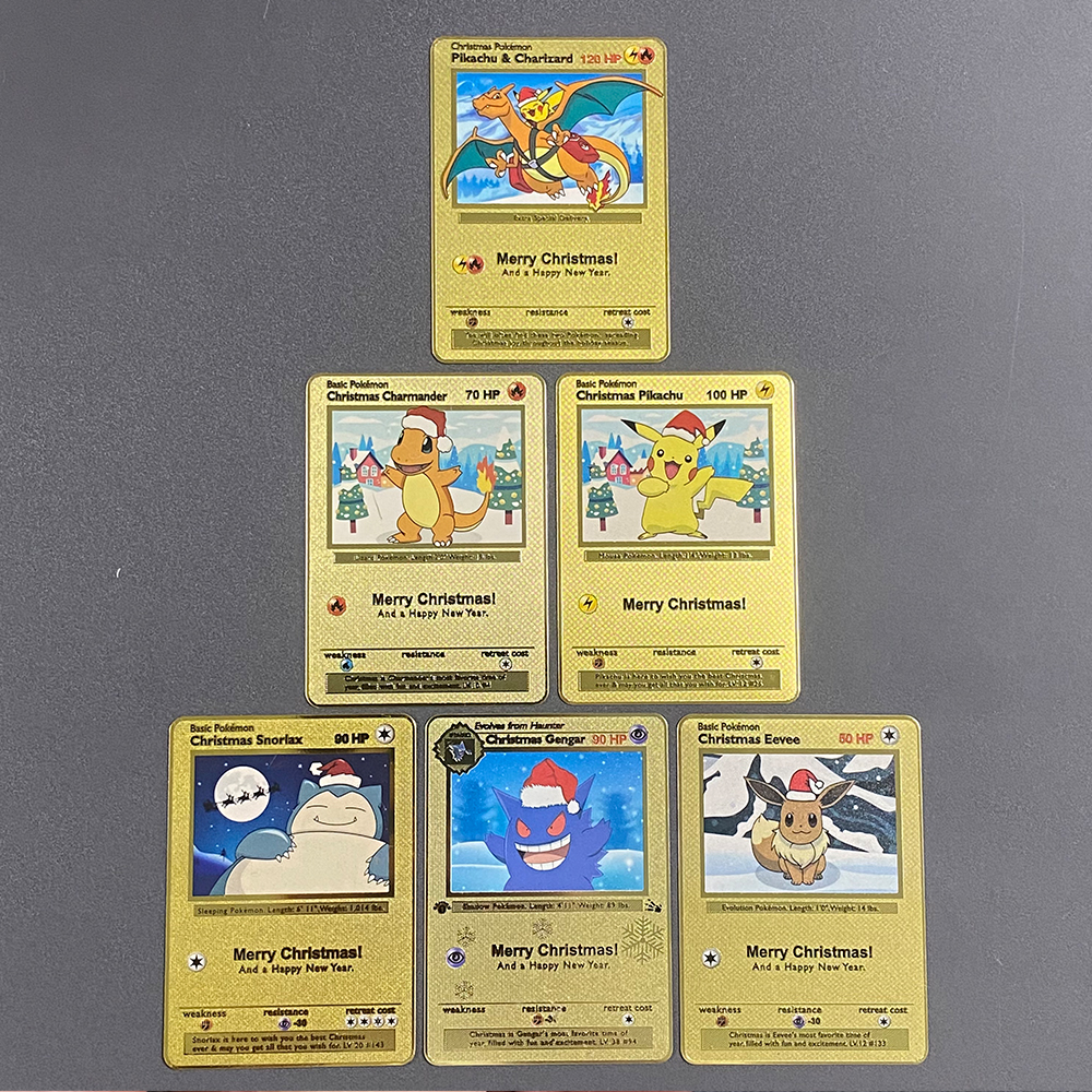 Pokemon Metallkarten Englisch Anime Pikachu Charizard Arceus Mewtwo Blastoise Vmax GX V Buchstaben Spielsammlung Karte Kinderspielzeug Geschenke