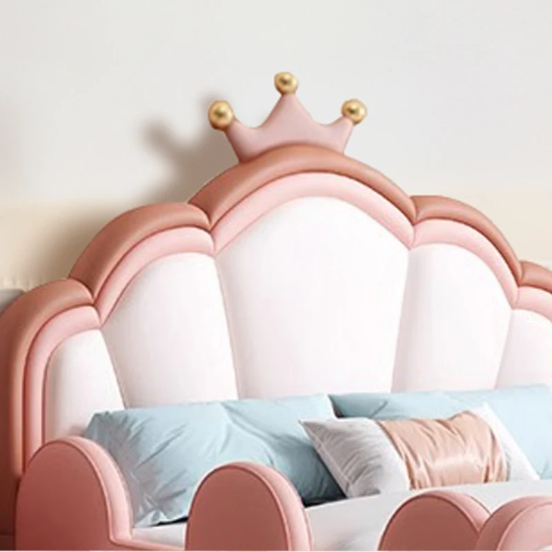 Marco De Cama doble De princesa para niñas bonitas, cama moderna De lujo De madera maciza para niños, Loft, Villa, Camas De Dormitorio, conjunto De muebles para dormitorio