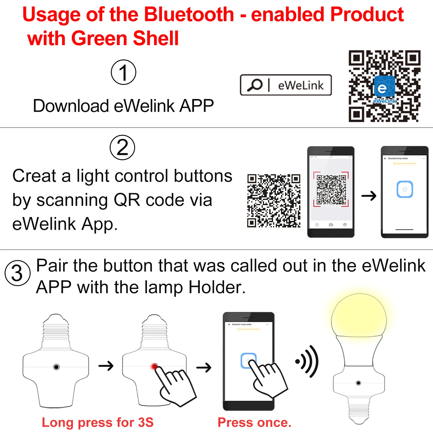 QIACHIP Wifi E27 portalámparas inteligente bombillas LED adaptador ZigBee enchufe de luz eWelink Control de voz Alexa Google Home
