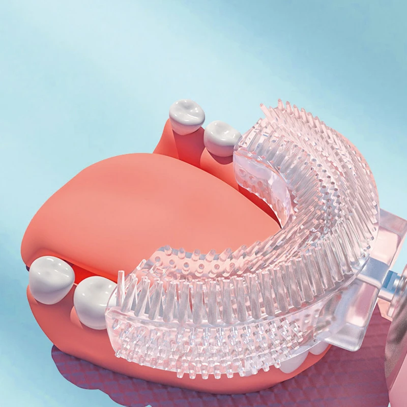 Trẻ Em Hình Chữ U Bàn Chải Đánh Răng Điện Sóng Âm Bàn Chải Đánh Răng 360 Độ Thông Minh Bàn Chải Đánh Răng Làm Trắng Răng Cho Trẻ Em IPX7 Chống Thấm Nước