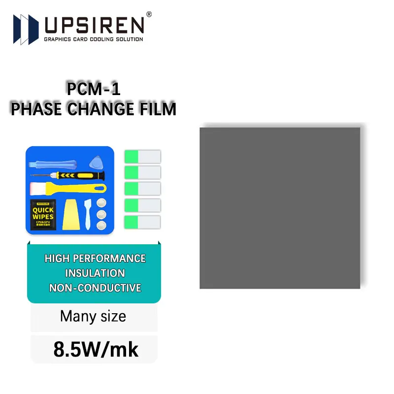 UPSIREN 8.5W PCM-1 Phase Change Silicone Pad Sheet Laptop Phase Change Silicone Grease CPU Thermal Conductive Paste Pad