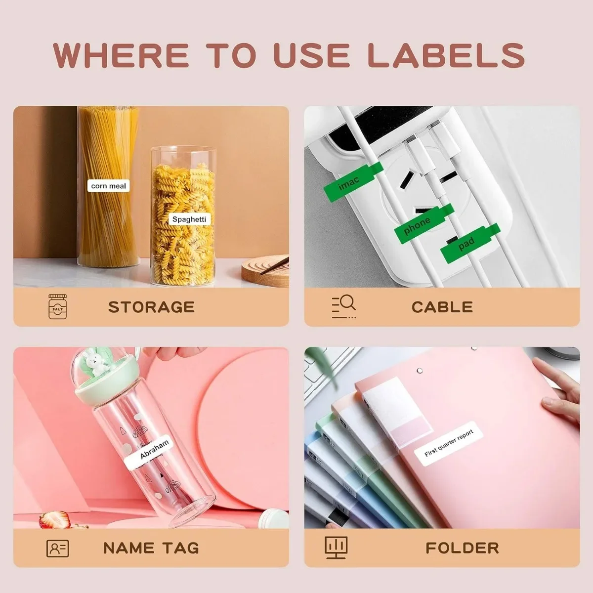 15x30mm Self-Adhesive Label Tape Thermal Sticker Paper Roll For D30 Label Makers For Switch Button Office Supplies Cabel Labels