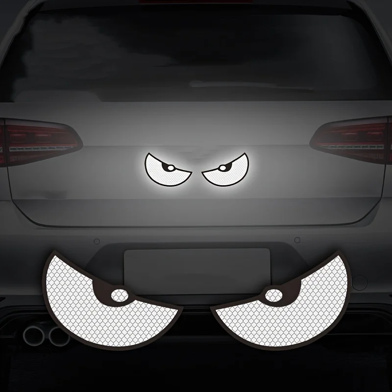 2 stks/set reflecterende autostickers - Verbeter de zichtbaarheid en veiligheid van uw voertuig met Devil Eye-stickers!