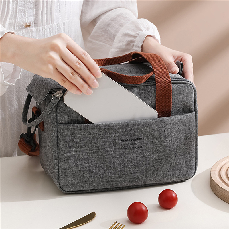 Borsa da pranzo portatile per OL Women borsa termica per il pranzo borsa termica borsa impermeabile Bento Pouch borse a tracolla per alimenti per ufficio