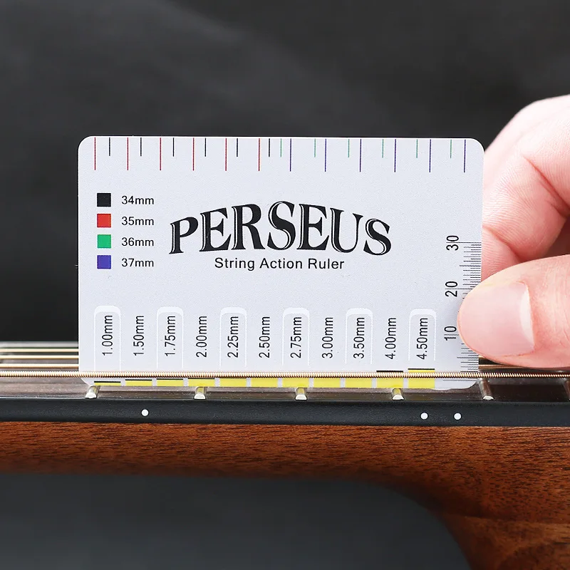 Acoustic Guitar Measuring Ruler Guitar String Height Gauge Ruler Card Luthier Tool for Electric/Classic Guitar Bass