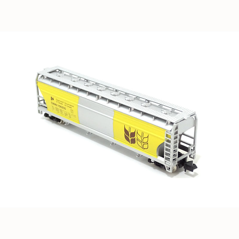 オリジナル N スケール 1/160 黄色小麦穀物トランスポーター鉄道車両モデル大人のクラシックコレクション砂テーブル静的ディスプレイ