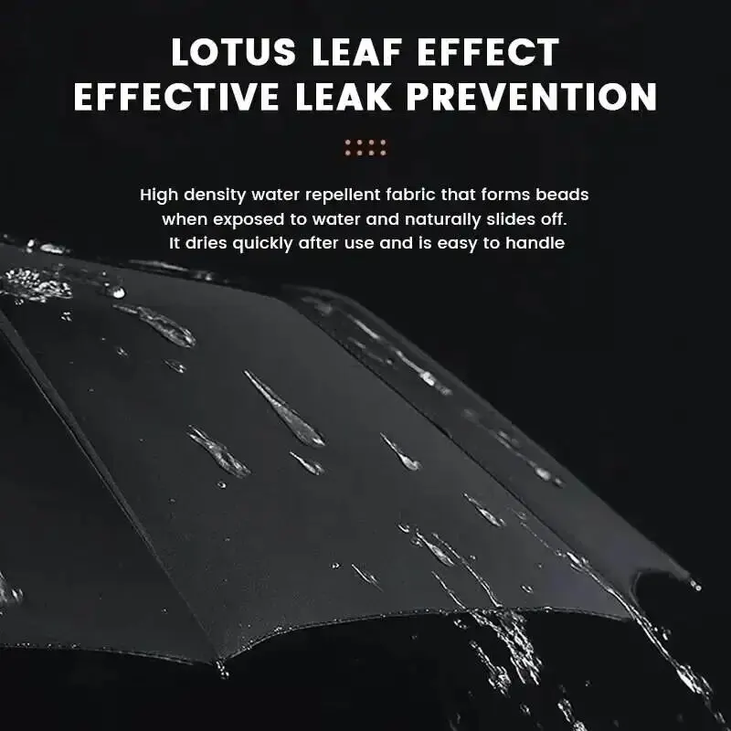 1PC Automatic Black Glue Folding Rain Umbrella Reinforcement And Thickening For Sun And Rain Protection Umbrella