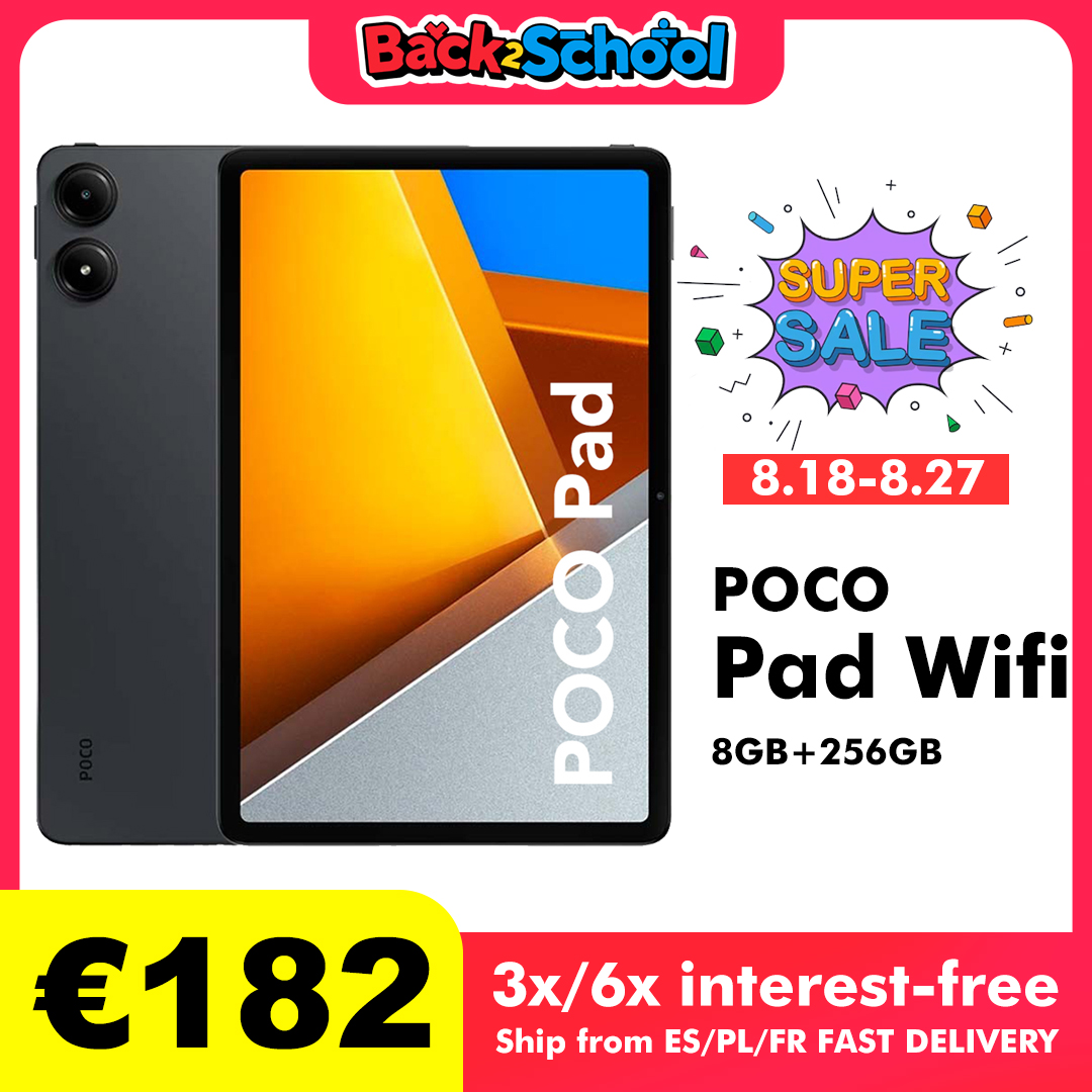 Tablet Xiaomi Poco Pad 12.1 Wi-Fi 8Gb/256Gb Eu-oplader Wereldwijde versie